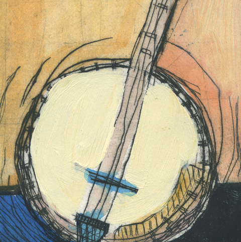 Old Banjo
drypoint/acrylic
sold