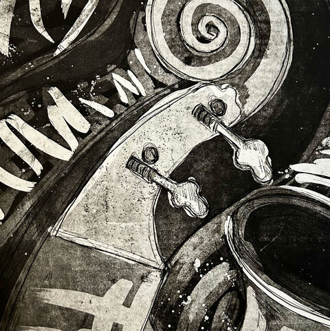 Jazz Nights
etching -edition of 10