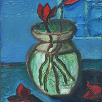 Blue Vase acrylic on canvas